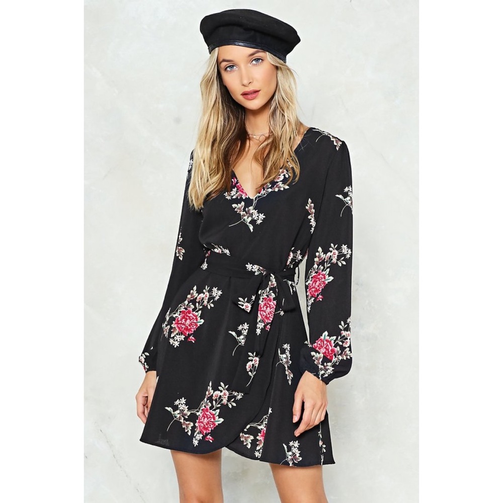 NWT Nasty Gal Floral Wrap Dress